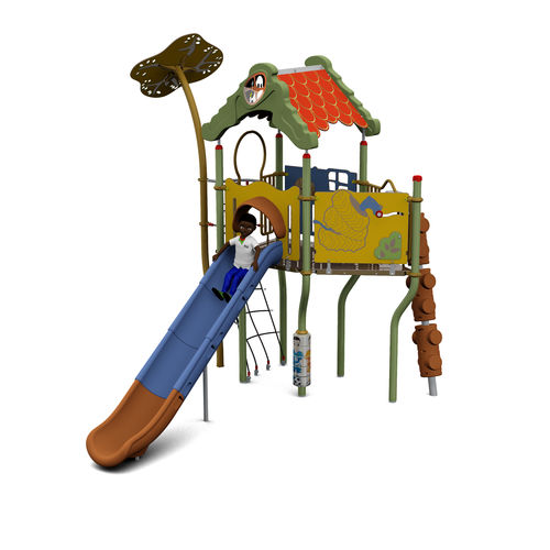 Struttura ludica per parco giochi - CAMELEO 1 CARTOON : JCX-0003 - HUSSON INTERNATIONAL - in plastica / in acciaio / in HPL