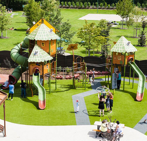 Struttura ludica per parco giochi - BIG XL TOWER 3 : JGT-0045 - HUSSON INTERNATIONAL - in plastica / in acciaio / in HPL