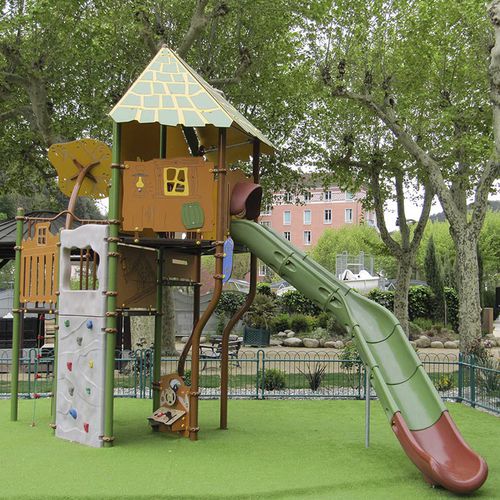 Struttura ludica per parco giochi - BIG XL TOWER 2 : JGT-0048 - HUSSON INTERNATIONAL - in plastica / in acciaio / in HPL