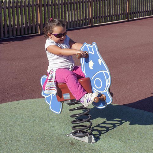 Gioco a molla in plastica - SOLO+ : HORSE / JIN-0528 - HUSSON INTERNATIONAL - in HDPE / animale / monoposto