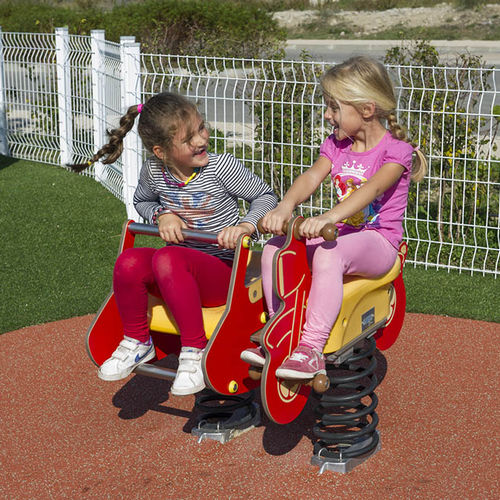 Gioco a molla in plastica - SOLO+ : SIDE CAR / JIN-0378  - HUSSON INTERNATIONAL - in HDPE / trasporto / 2 posti