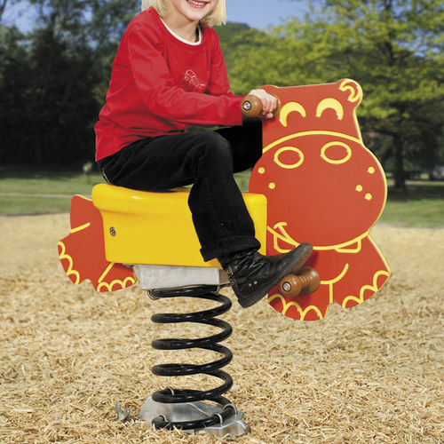 Gioco a molla in plastica - SOLO+ : HIPPO / JIN-0525 - HUSSON INTERNATIONAL - in HDPE / animale / monoposto
