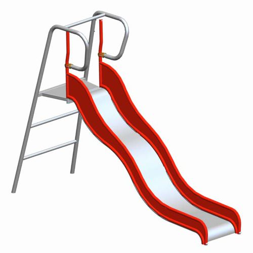 Scivolo dritto - SOLO+ : JIN-0536  - HUSSON INTERNATIONAL - per parco giochi / in acciaio inossidabile