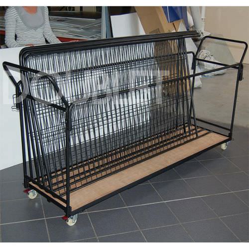 Carrello portasedie - UNIVERSEL : 75006 - DOUBLET - contract / in acciaio / in legno