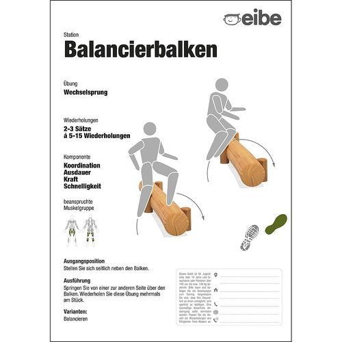 Pannello informativo ad isola - BALANCING BEAM    - eibe Produktion + Vertrieb GmbH & Co KG - da esterno / per parco giochi / in alluminio