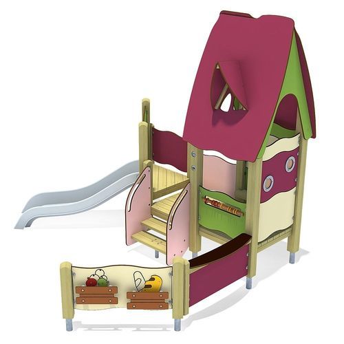 Struttura ludica per parco giochi - JOHANNA  - eibe Produktion + Vertrieb GmbH & Co KG - in acciaio inossidabile / in HPL / con copertura