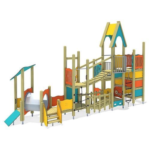 Struttura ludica per parco giochi - BRUNO  - eibe Produktion + Vertrieb GmbH & Co KG - in acciaio / in HPL / modulare