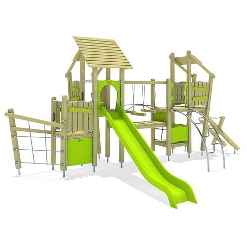 Struttura ludica per parco giochi - PIZOL    - eibe Produktion + Vertrieb GmbH & Co KG - in acciaio / in legno / in plastica rinforzata con fibre