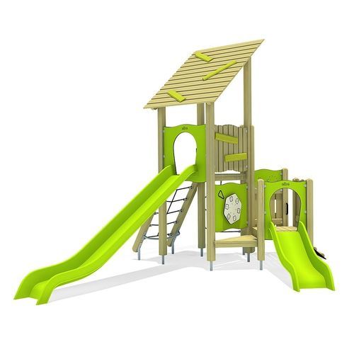 Struttura ludica per parco giochi - DIRAN  - eibe Produktion + Vertrieb GmbH & Co KG - in acciaio / in legno / in Plexiglas®
