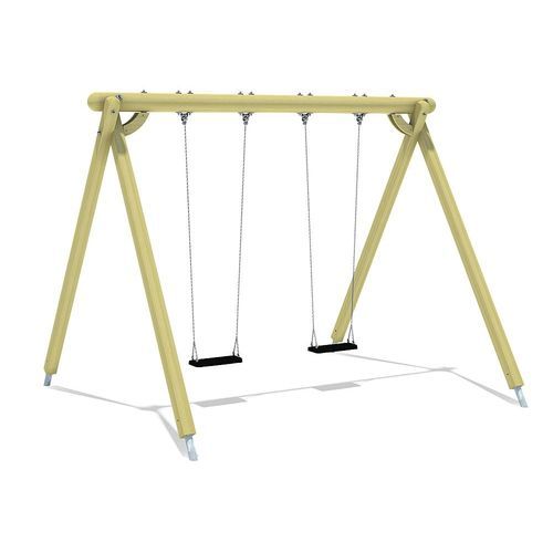 Altalena in legno - ALBATROS  - eibe Produktion + Vertrieb GmbH & Co KG - doppia / per parco giochi / con seduta dritta