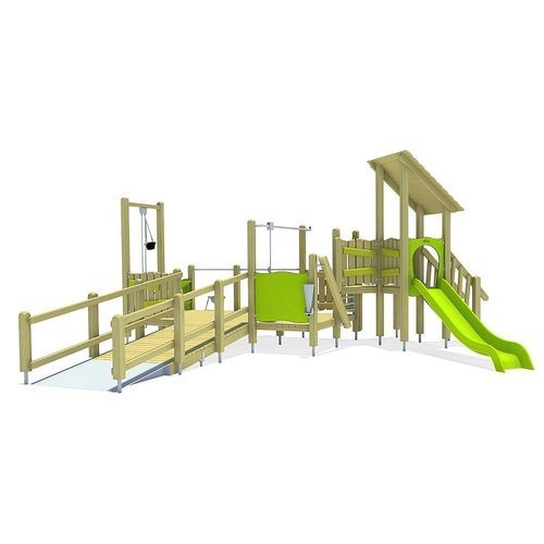 Struttura ludica per parco giochi - PIKE   - eibe Produktion + Vertrieb GmbH & Co KG - in acciaio / in legno / in HPL