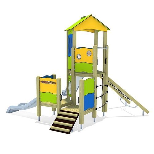 Struttura ludica per parco giochi - WINNI  - eibe Produktion + Vertrieb GmbH & Co KG - in acciaio / in HPL / modulare