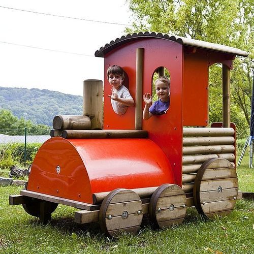 Veicolo per parco giochi - LOCOMOTIVE  - eibe Produktion + Vertrieb GmbH & Co KG - in legno / da esterno