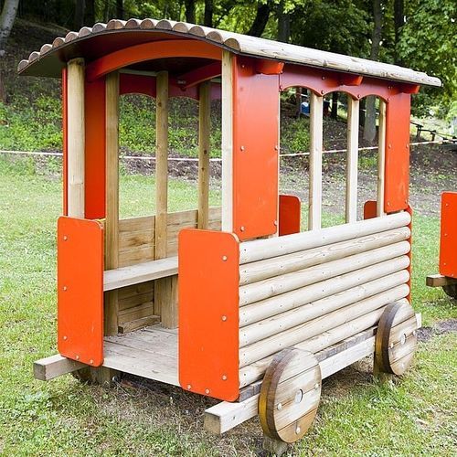 Veicolo per parco giochi - WAGON  - eibe Produktion + Vertrieb GmbH & Co KG - in legno / da esterno