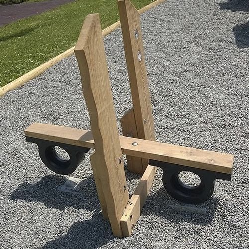 Altalena basculante in legno - ABADI  - eibe Produktion + Vertrieb GmbH & Co KG - per parco giochi / 2 posti