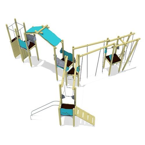 Struttura ludica per parco giochi - TRIANGLE OF FORCES  - eibe Produktion + Vertrieb GmbH & Co KG - in legno / modulare / con copertura