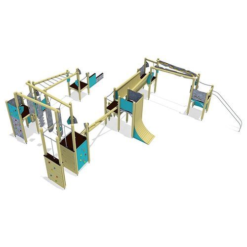 Struttura d'arrampicata per parco giochi - TURNTILLBURN  - eibe Produktion + Vertrieb GmbH & Co KG - con trampolino