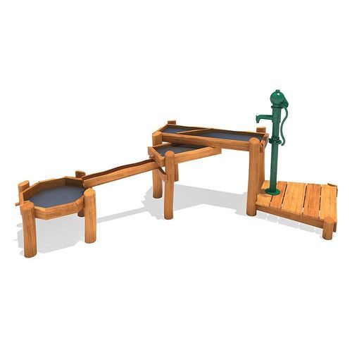 Gioco d'acqua per parco giochi - THEDA - eibe Produktion + Vertrieb GmbH & Co KG - in acciaio inossidabile / in legno