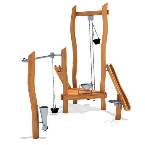 Gioco con sabbia e acqua in gomma - EBBA - eibe Produktion + Vertrieb GmbH & Co KG - in acciaio inossidabile / in legno / per parco giochi
