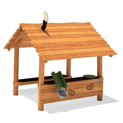 Casetta da gioco da esterno - BAKERY - eibe Produktion + Vertrieb GmbH & Co KG - per parco giochi / in legno / con scivolo
