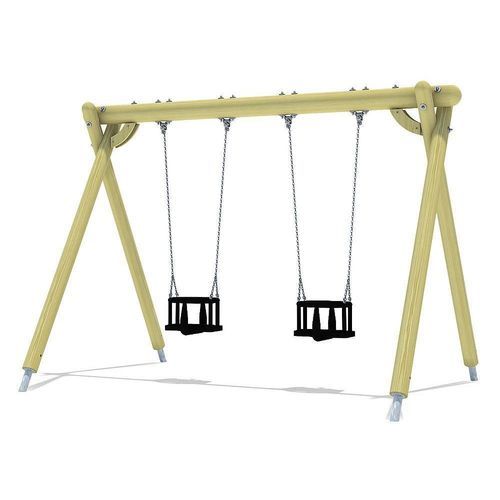 Altalena in legno - FALCON - eibe Produktion + Vertrieb GmbH & Co KG - in acciaio inossidabile / doppia / per bambini