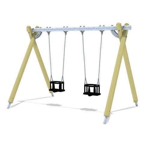 Altalena in legno - ALBATROS - eibe Produktion + Vertrieb GmbH & Co KG - in acciaio inossidabile / in plastica / in gomma