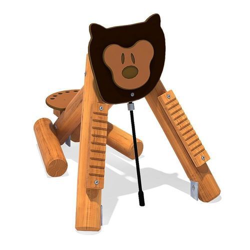 Struttura ludica per parco giochi - SOUND BEAR ARNO - eibe Produktion + Vertrieb GmbH & Co KG - per spazi pubblici / per asilo nido / in laminato ad alta pressione
