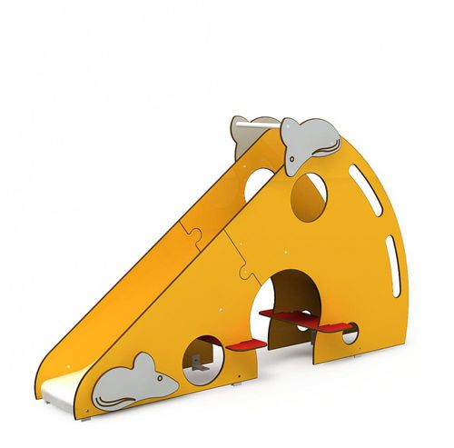 Scivolo dritto - CHEESE  - eibe Produktion + Vertrieb GmbH & Co KG - per parco giochi / in acciaio inossidabile / in HPL