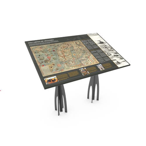 Tavola di orientamento in acciaio termolaccato - Racine  - Empreinte signalétique - in corten / in pietra lavica smaltata / per spazi pubblici