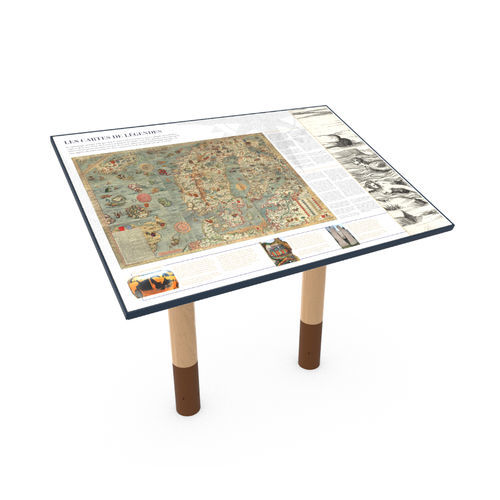 Tavola di orientamento in legno - Espar  - Empreinte signalétique - in alluminio termolaccato / in pietra lavica smaltata / per spazi pubblici