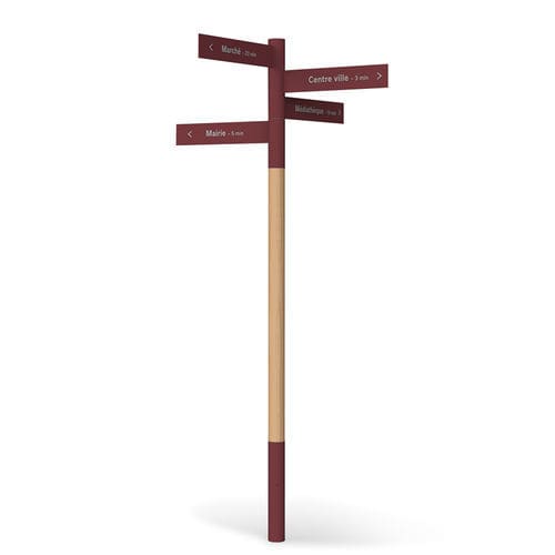 Pannello segnaletico in alluminio termolaccato - Espar  - Empreinte signalétique - in robinia / di orientamento / da esterno
