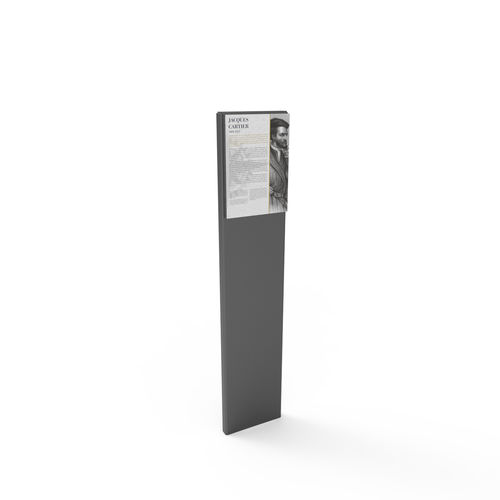 Totem di segnalazione - ARTSTEEL - Empreinte signalétique - in acciaio termolaccato / in corten / in pietra lavica smaltata