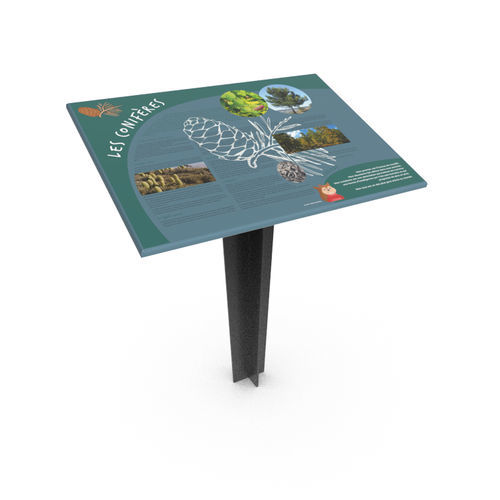 Podio di segnalazione - ARTÉMIS - Empreinte signalétique - da esterno / in acciaio termolaccato / in corten