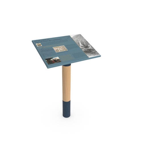Podio di segnalazione - ESPAR - Empreinte signalétique - da esterno / in legno / in alluminio termolaccato