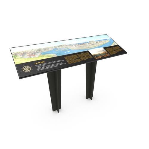 Tavola di orientamento in corten - ARTÉMIS - Empreinte signalétique - in acciaio termolaccato / in pietra lavica smaltata / per spazi pubblici