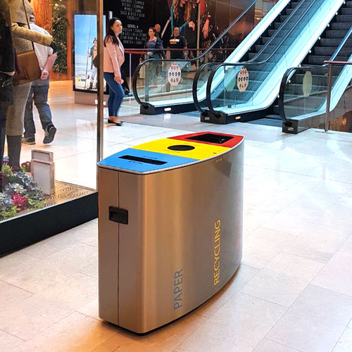 Portarifiuti pubblico - AERO - botton & gardiner urban furniture - per raccolta differenziata / in acciaio inossidabile lucido / contemporaneo
