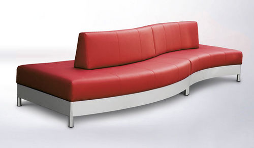 Divano contemporaneo - QUADRO - botton & gardiner urban furniture - in pelle / schiena contro schiena / rosso