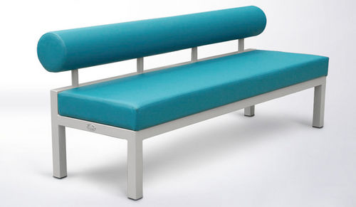 Divanetto imbottito contemporaneo - TUBE - botton & gardiner urban furniture - in pelle / in acciaio inossidabile / per edifici pubblici