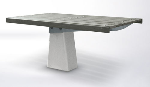 Tavolo da picnic contemporaneo - PBT.16.DS - botton & gardiner urban furniture - in legno / in calcestruzzo / rettangolare