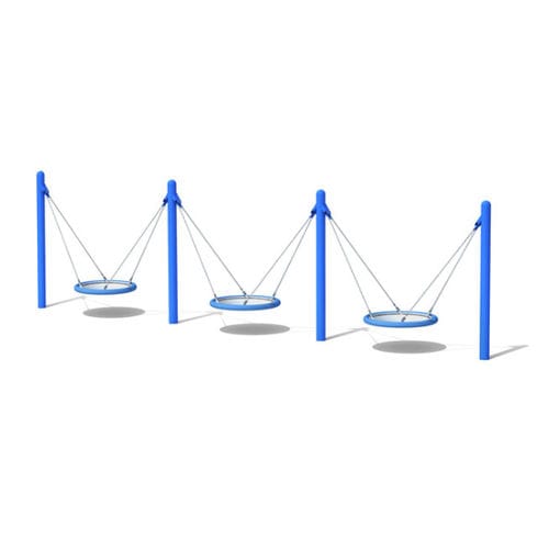 Altalena in metallo - BIGGO SPIA TRIO - DYNAMO INDUSTRIES - per parco giochi / multipla / per disabili