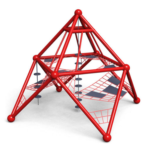 Struttura d'arrampicata per parco giochi - METEOR W/ PLANAR  - DYNAMO INDUSTRIES - con trampolino