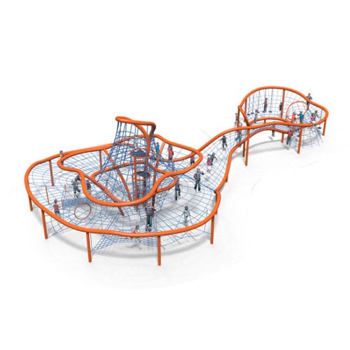 Struttura d'arrampicata per parco giochi - CANAL - DYNAMO INDUSTRIES - con trampolino