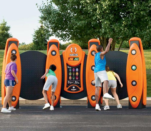 Struttura ludica per enti locali - NEOS® : WALL - PLAYWORLD - in plastica / musicale