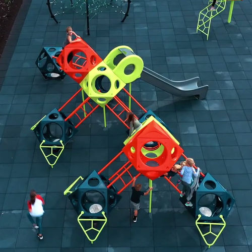 Struttura d'arrampicata per parco giochi - PLAYCUBES® : FRACTAL NET - PLAYWORLD