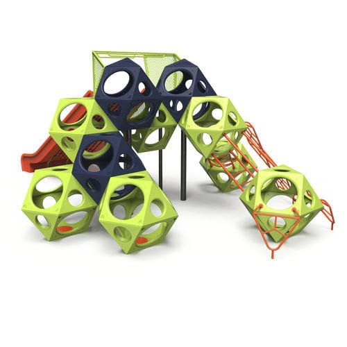 Struttura d'arrampicata per parco giochi - PLAYCUBES® SENSORY ADDITIONS  - PLAYWORLD - modulare / con scivolo