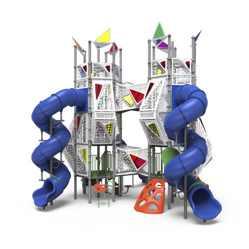 Torre da gioco per parco giochi - EMERSON HEIGHTS  - PLAYWORLD - con scivolo / in metallo