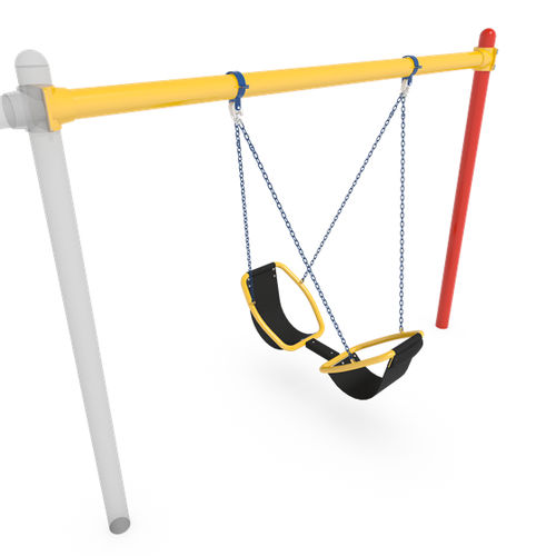 Altalena in acciaio - Friendship&reg; - Design 6121 - LANDSCAPE STRUCTURES - in alluminio / per parco giochi / doppia