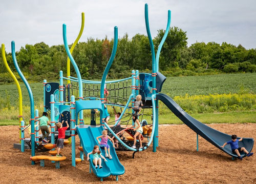 Struttura ludica per parco giochi - BeachComber EN - Design 6446 - LANDSCAPE STRUCTURES - in metallo / modulare