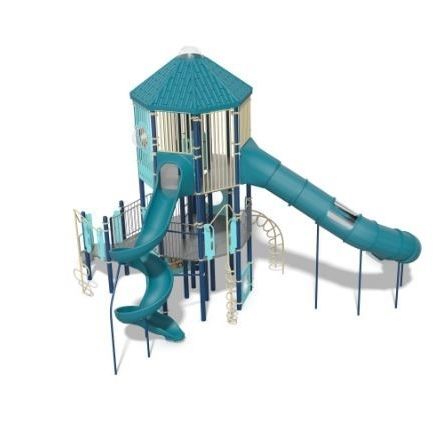Struttura ludica per parco giochi - PlayOdyssey Tower - Design 5116 - LANDSCAPE STRUCTURES - in alluminio / in acciaio galvanizzato / in plastica riciclata
