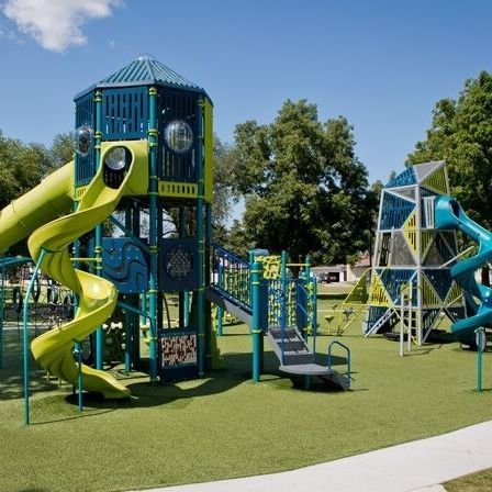 Struttura ludica per parco giochi - PlayOdyssey Tower and Alpha Tower - LANDSCAPE STRUCTURES - in alluminio / in acciaio galvanizzato / in polietilene